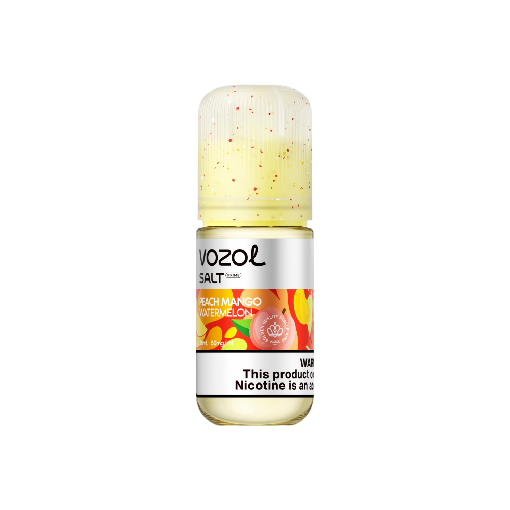Photos and appearance — VOZOL SALT PRIME 30 ML Peach Mango Watermelon